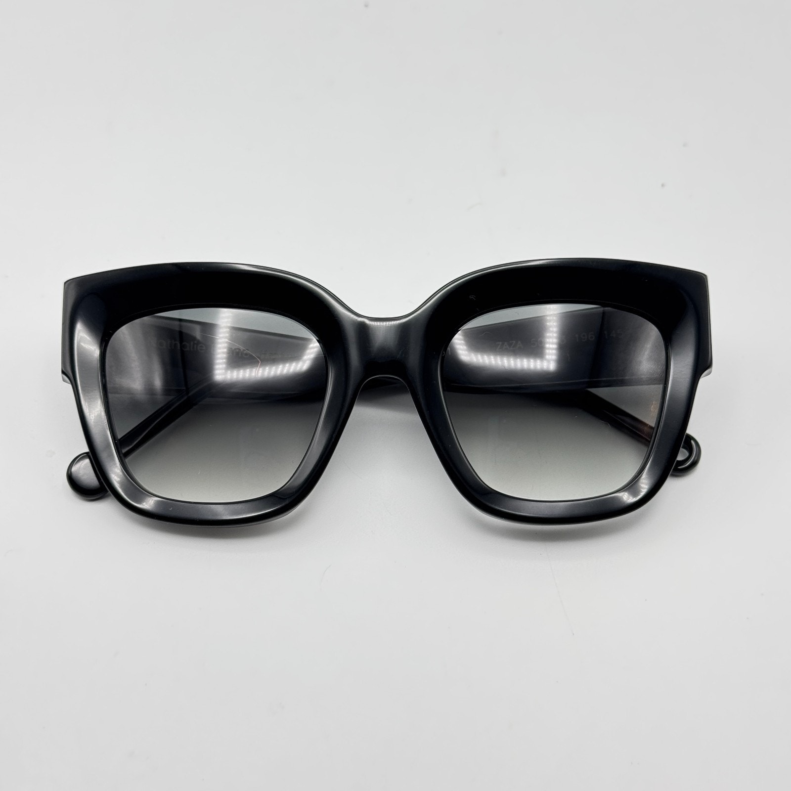 Nathalie Blanc Sunglasses Zaza C196 Black Butterfly Gradient Lens 50-23-145 New